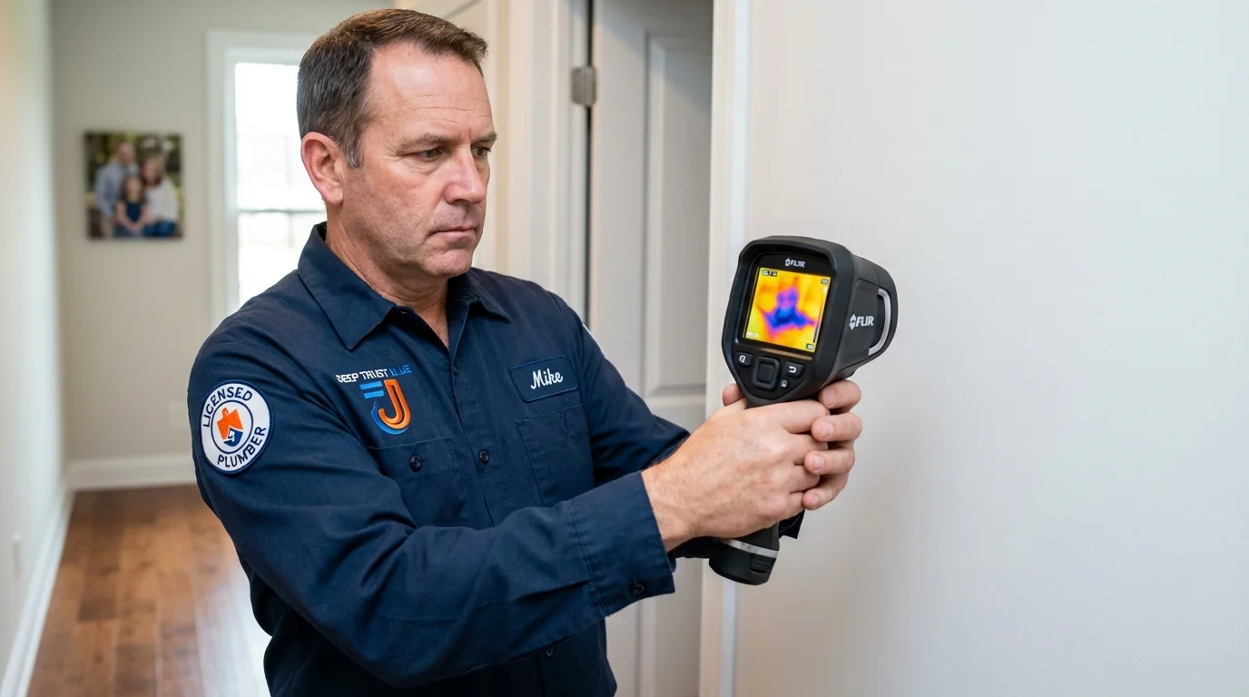 Thermal imaging leak detection by Johns Plumbing LLC in Amesbury